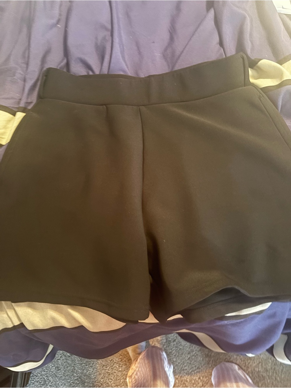 Women's High-Rise Black Stretch Shorts